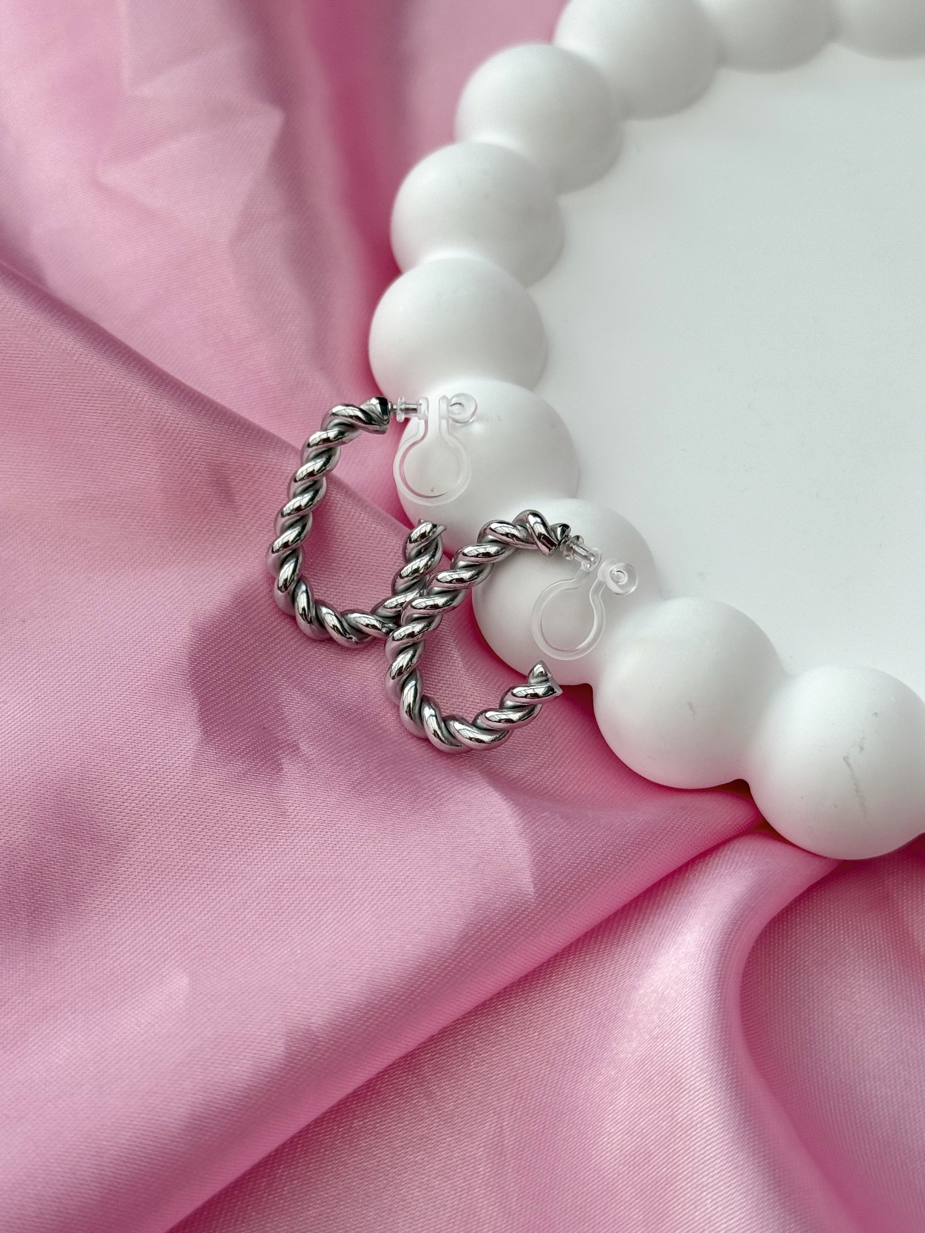 Clip on Earrings - Small Details, Big impact- Silver