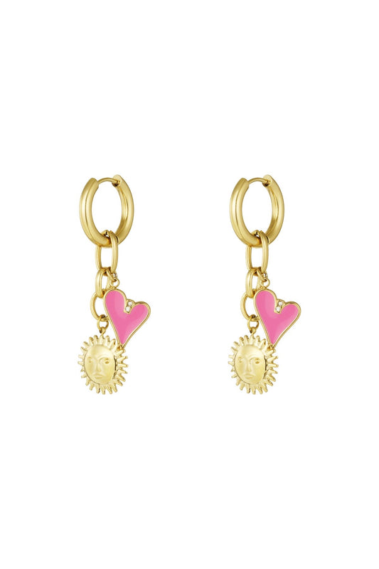 Earrings - Sunshine pink