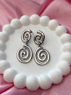 Earrings - Sea Swirl - Silver