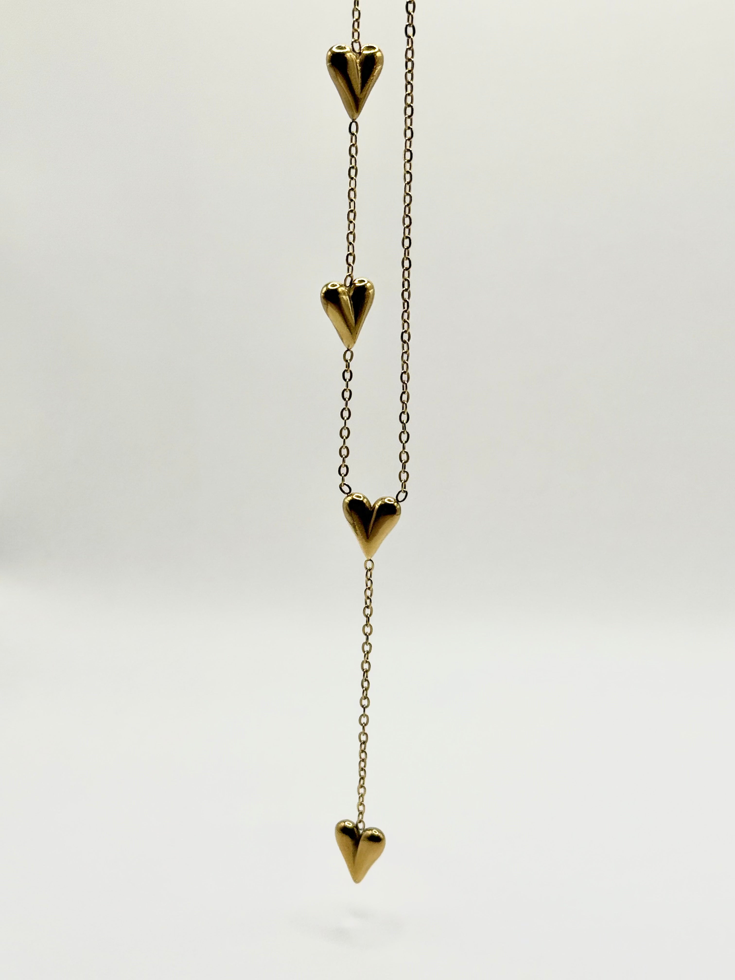 Necklace - 4 hearts