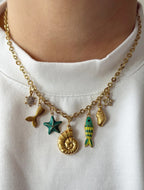 Charm Necklace - Green Sea