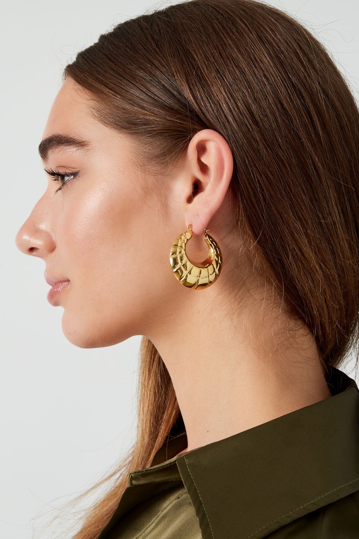 Oorbellen Statement curl - goud