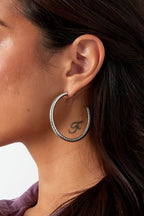 Snake Hoops - Silver