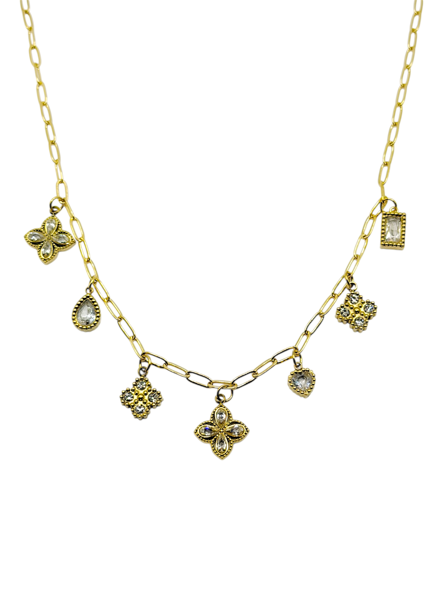 Necklace - Zirconia Clover