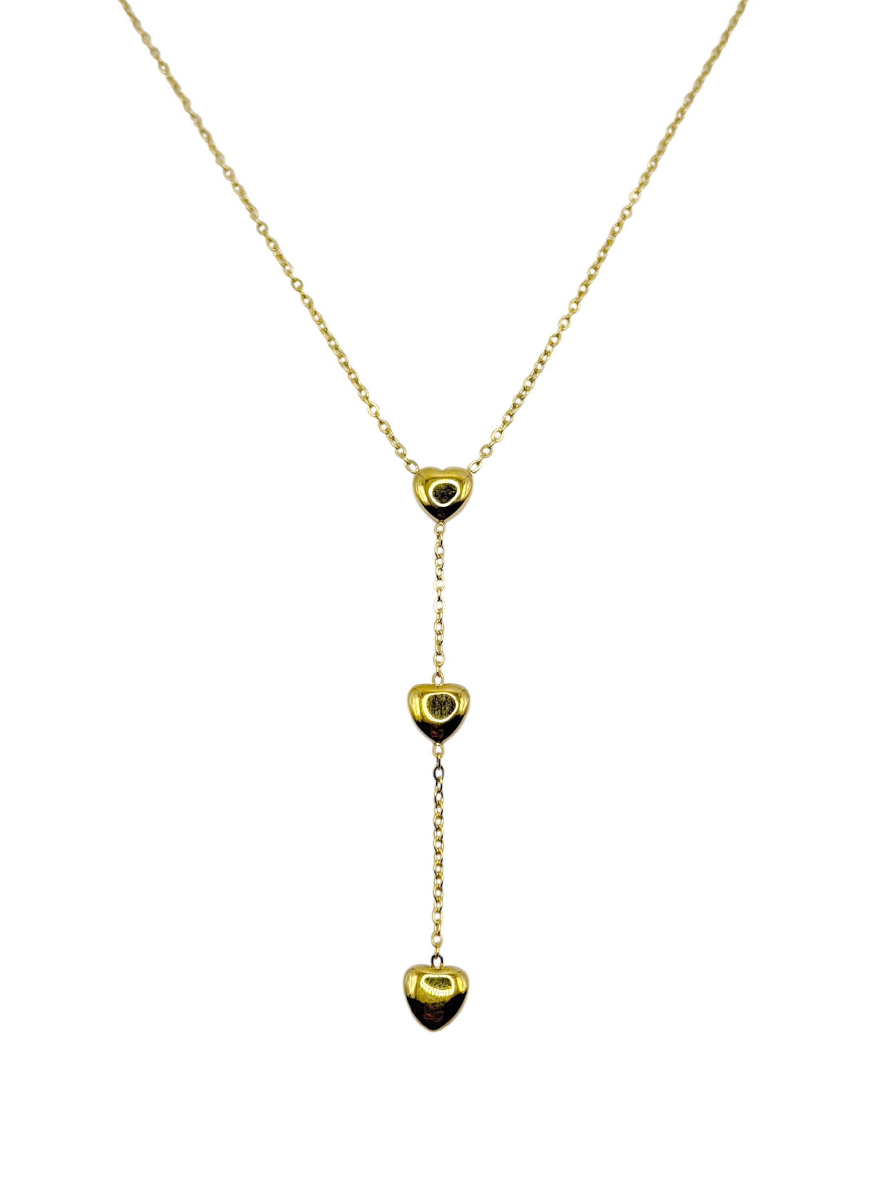 Necklace - Tiny hearts - Gold