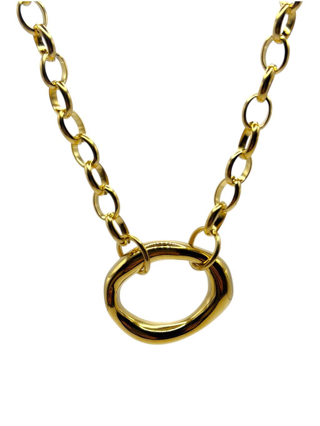 Necklace Choker - Oval Glow - Gold