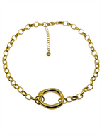 Necklace Choker - Oval Glow - Gold