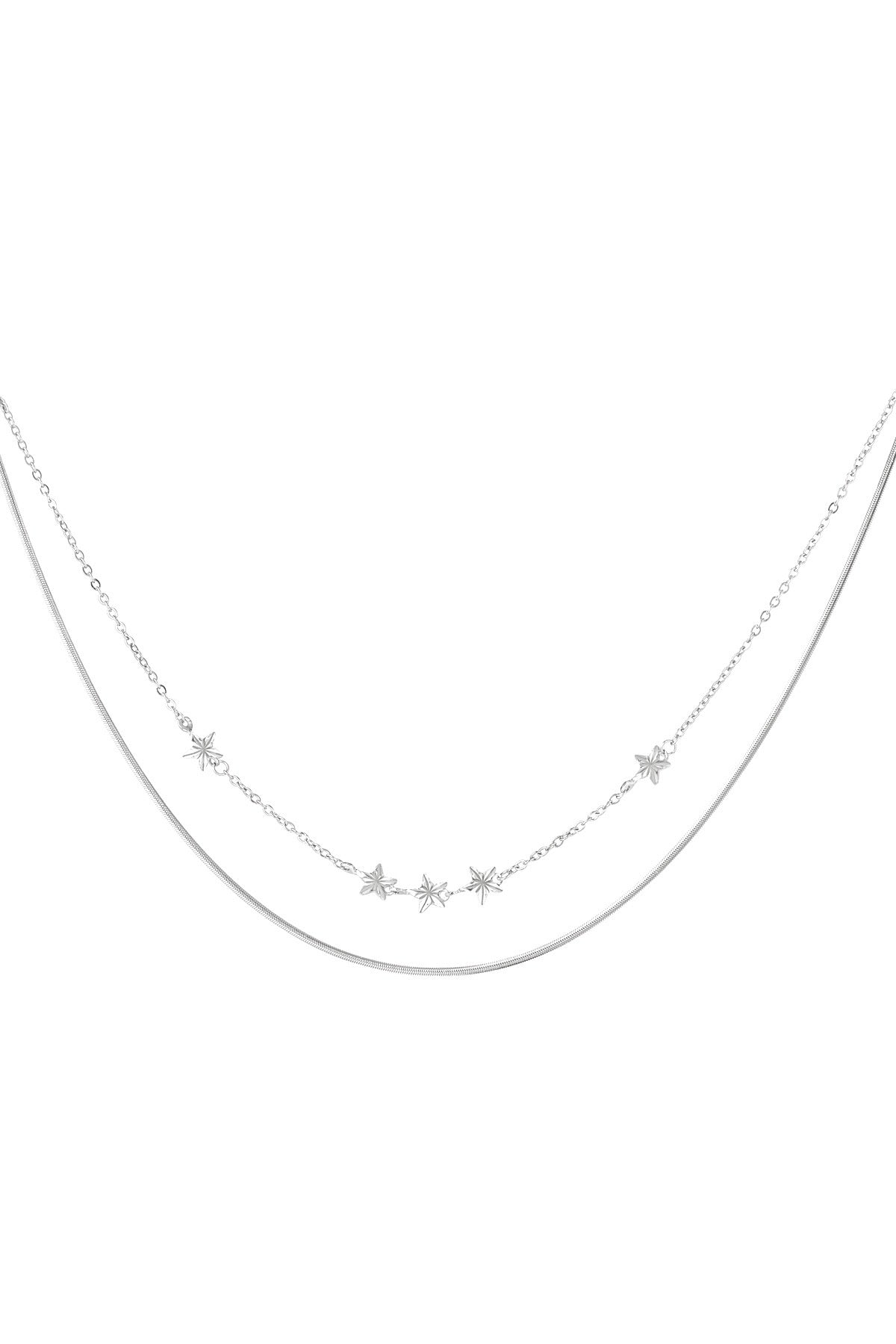 Necklace - Little Stars Layers - Silver