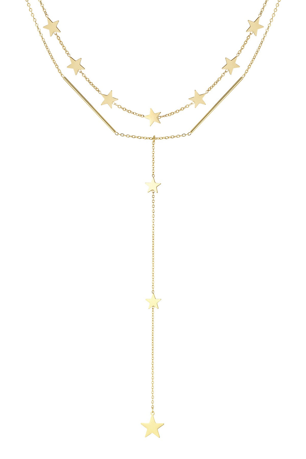 Necklace - Starry Layered - Gold