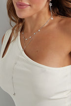 Necklace - Starry Layered - Silver