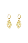 Earrings - Flaming heart