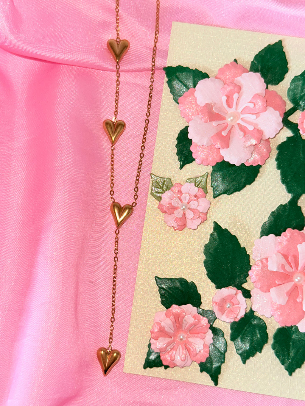 Necklace - 4 hearts