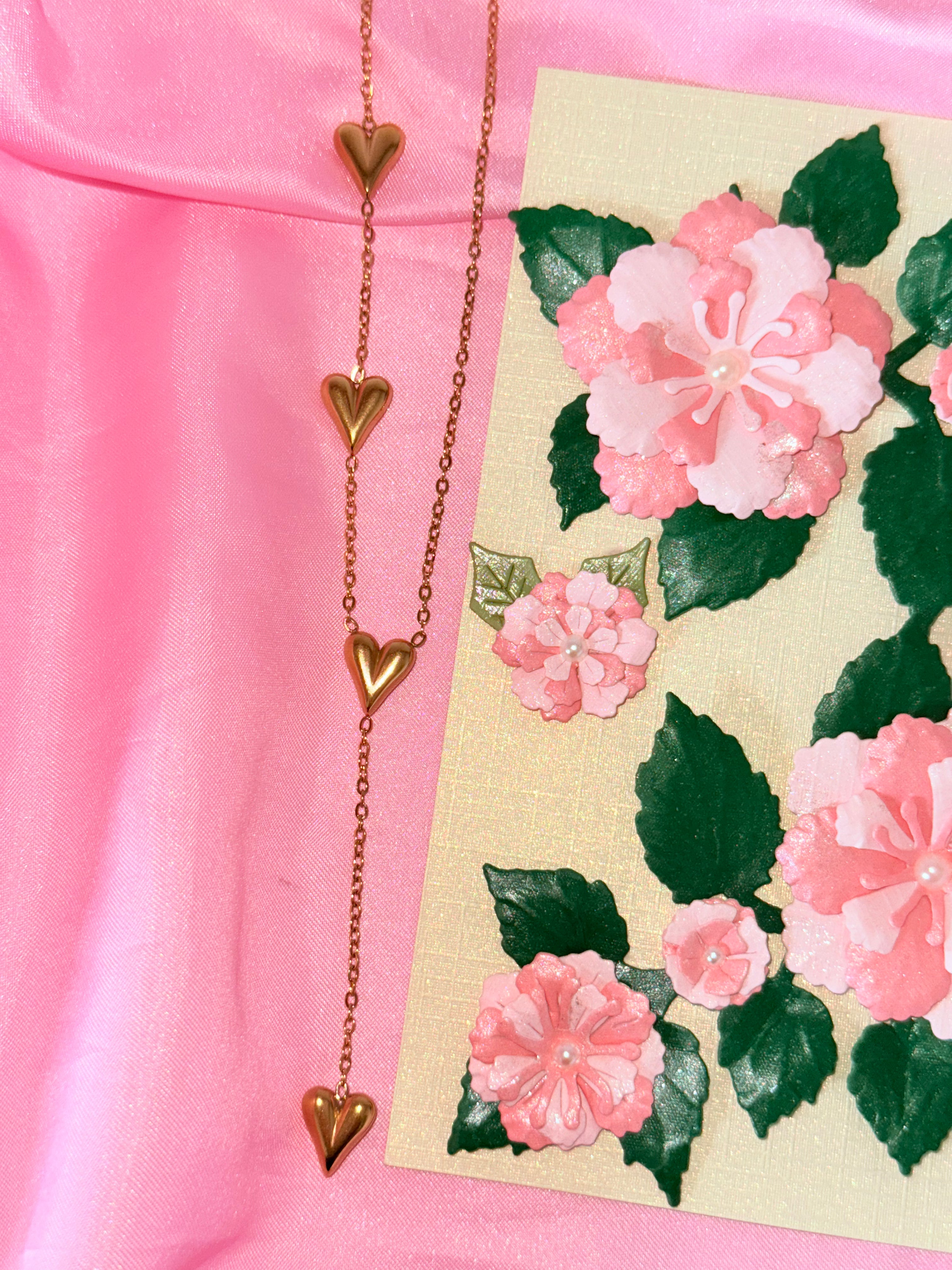 Necklace - 4 hearts