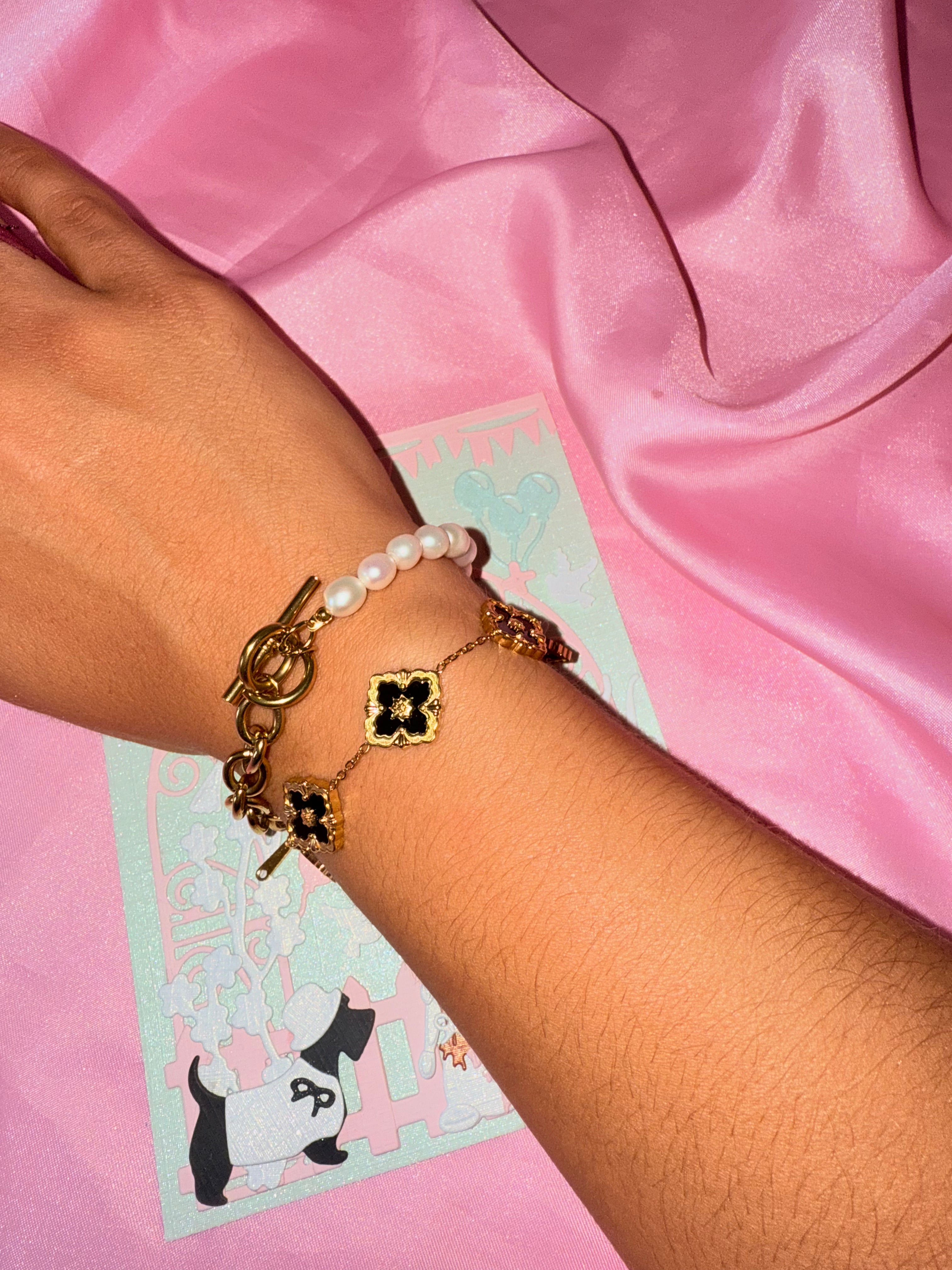 Bracelet Flower Black