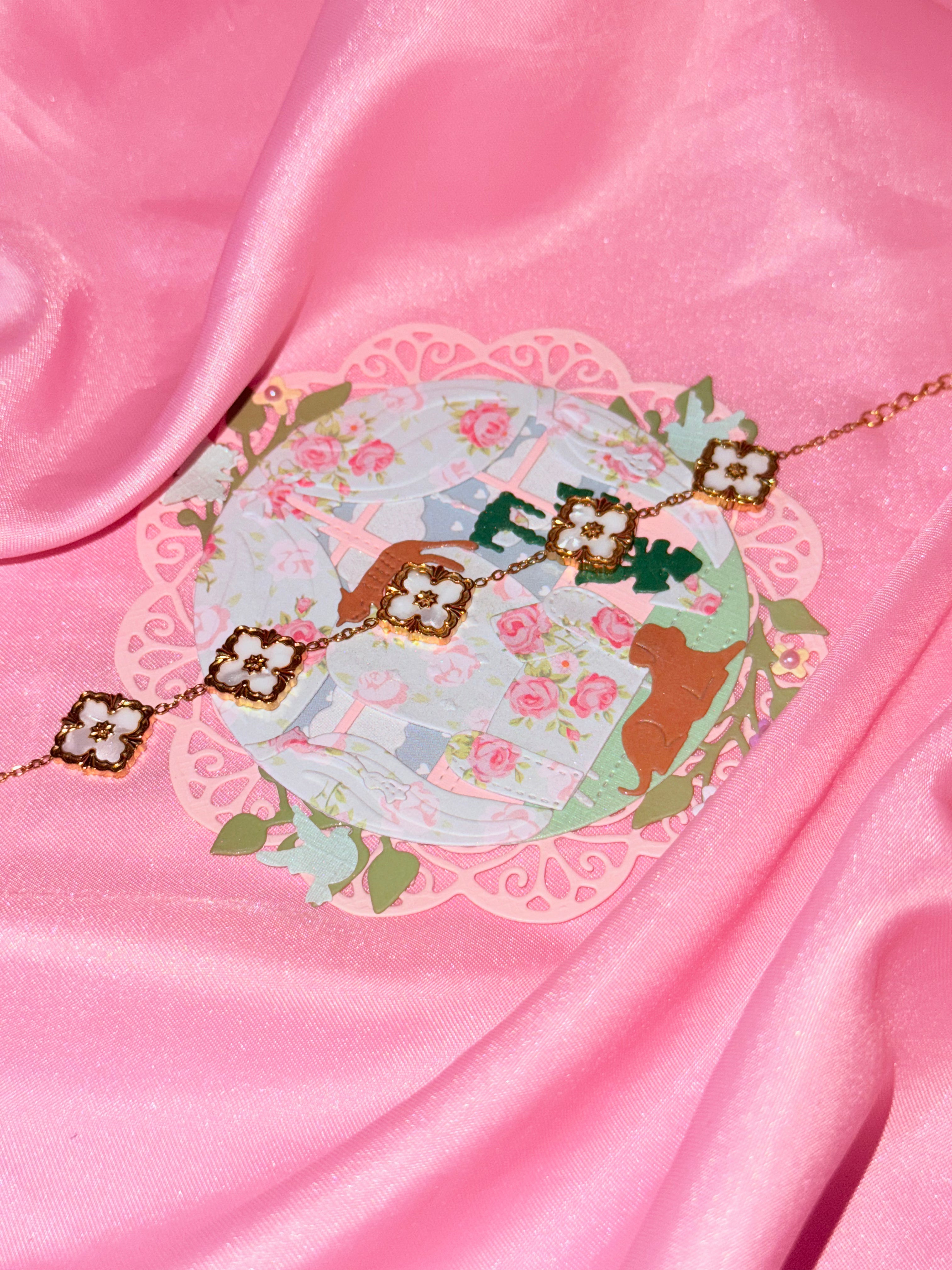 Bracelet Flower White