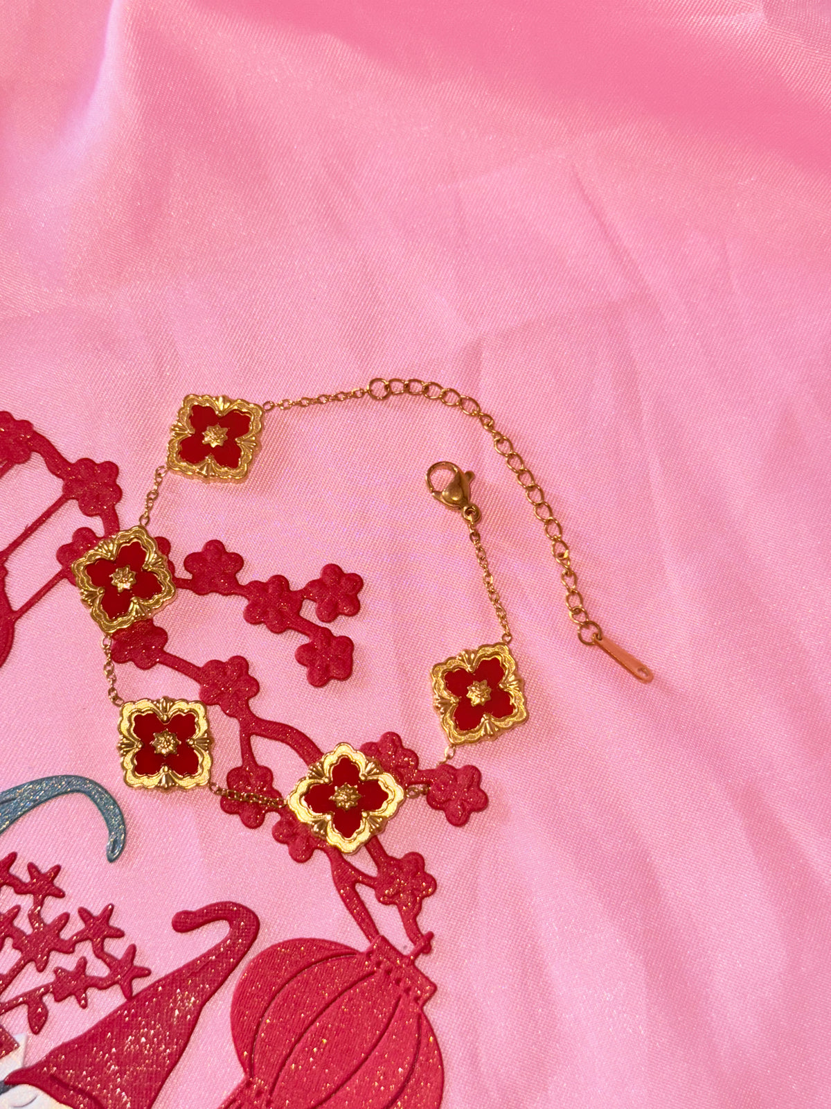 Bracelet Flower Red