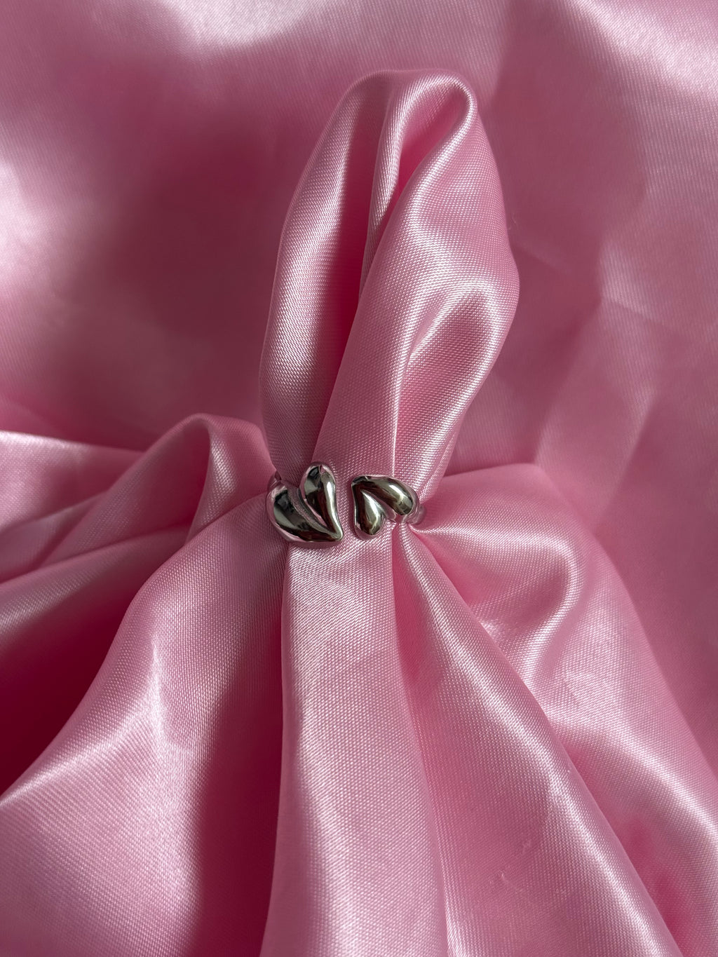 Double heart ring - Zilver