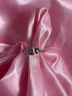 Double heart ring - Zilver