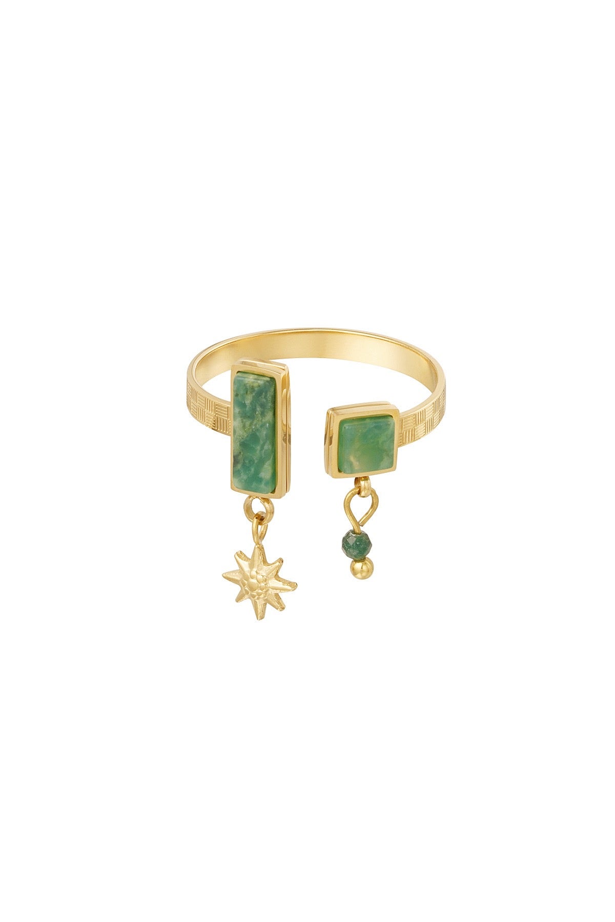 Ring with Stone - Green
