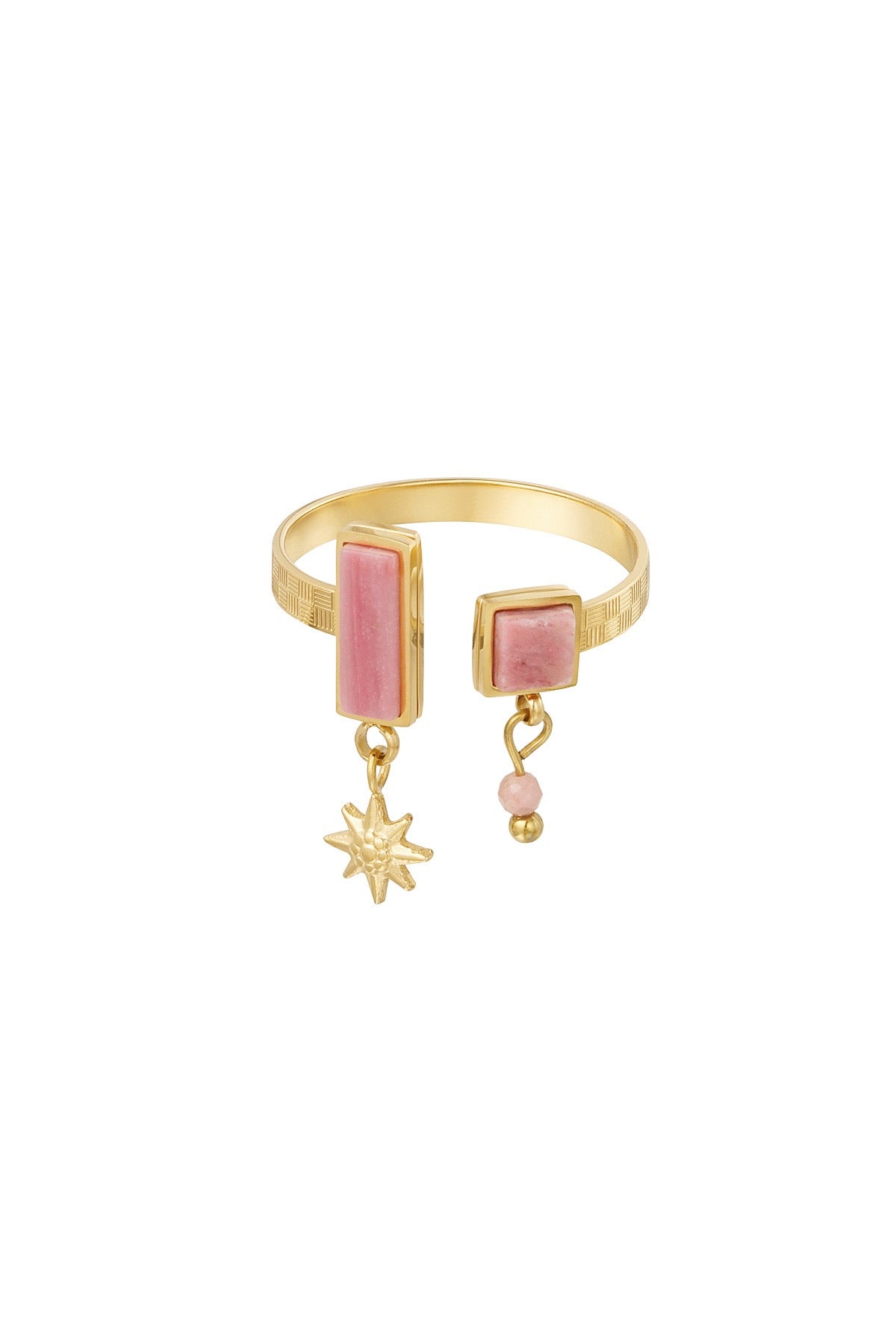 Ring with Stone - Pink