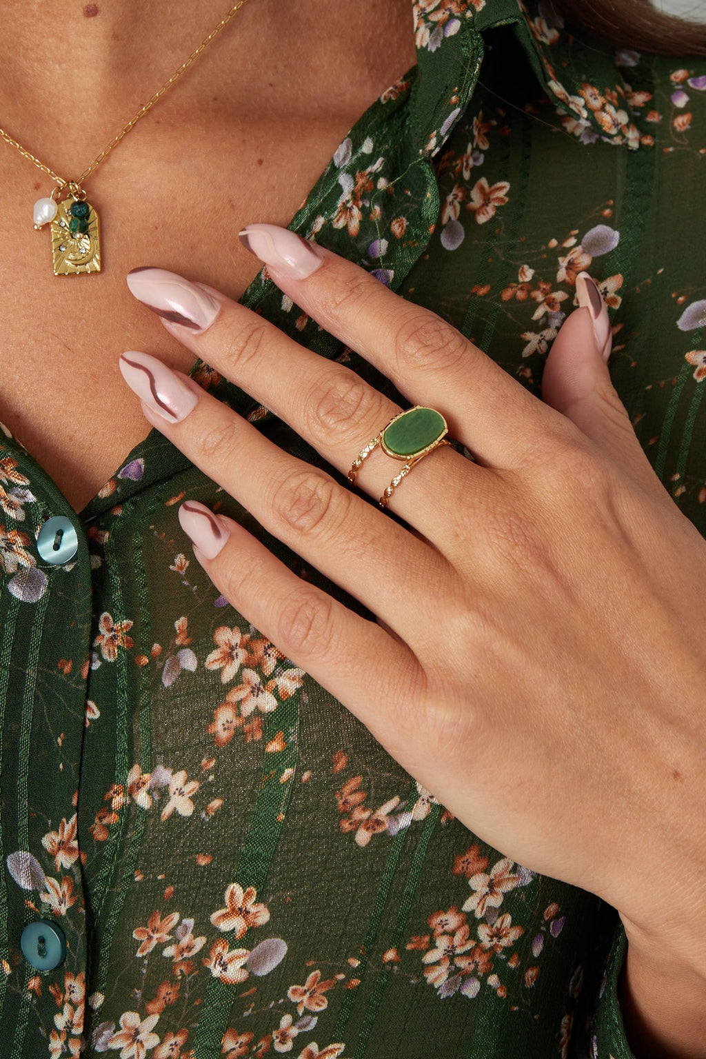 Ring Ovale - Green