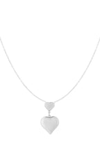 Necklace- Double Love - Silver