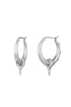 Earrings - Crazy Hoops - Silver