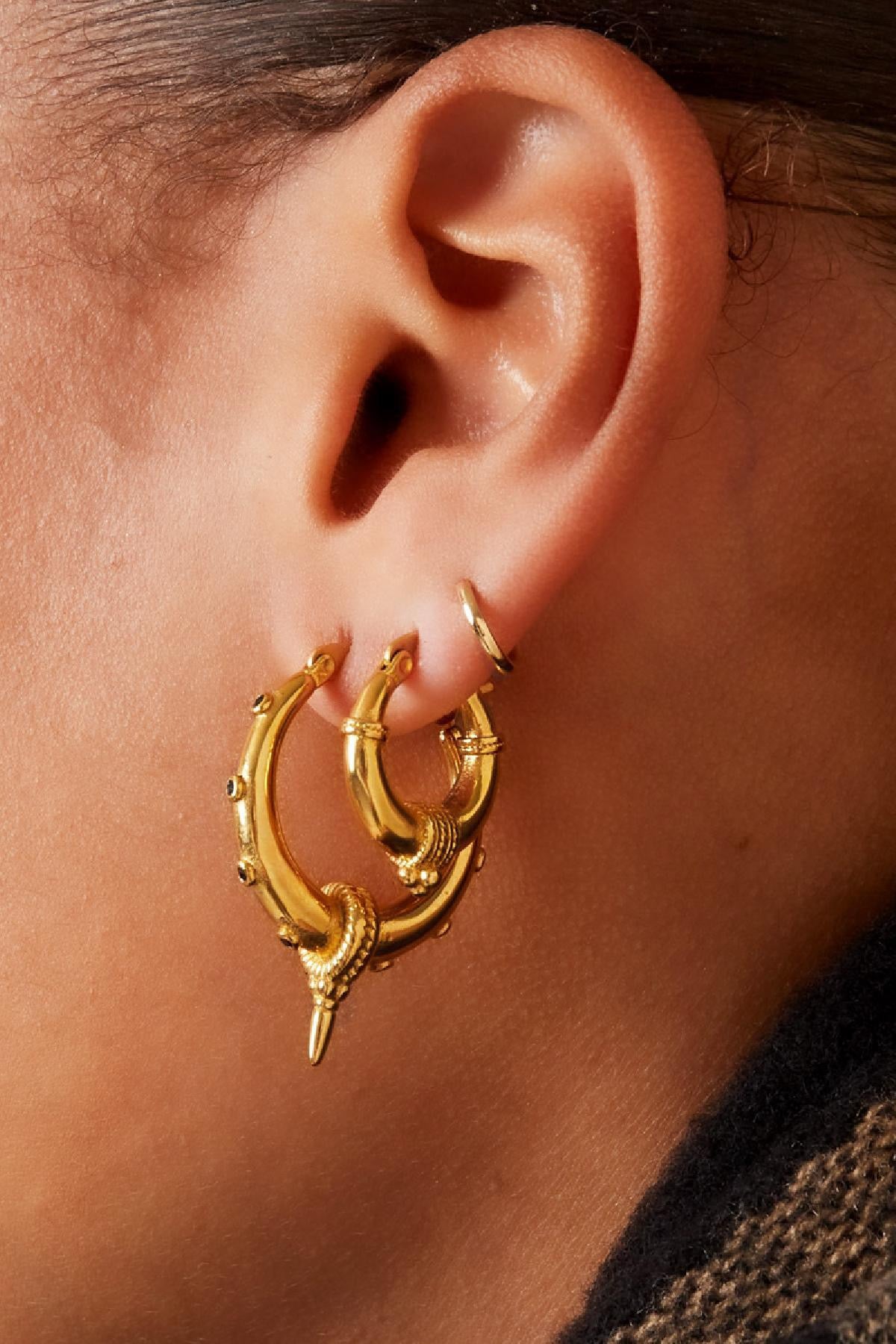 Earrings - Crazy Hoops - Silver
