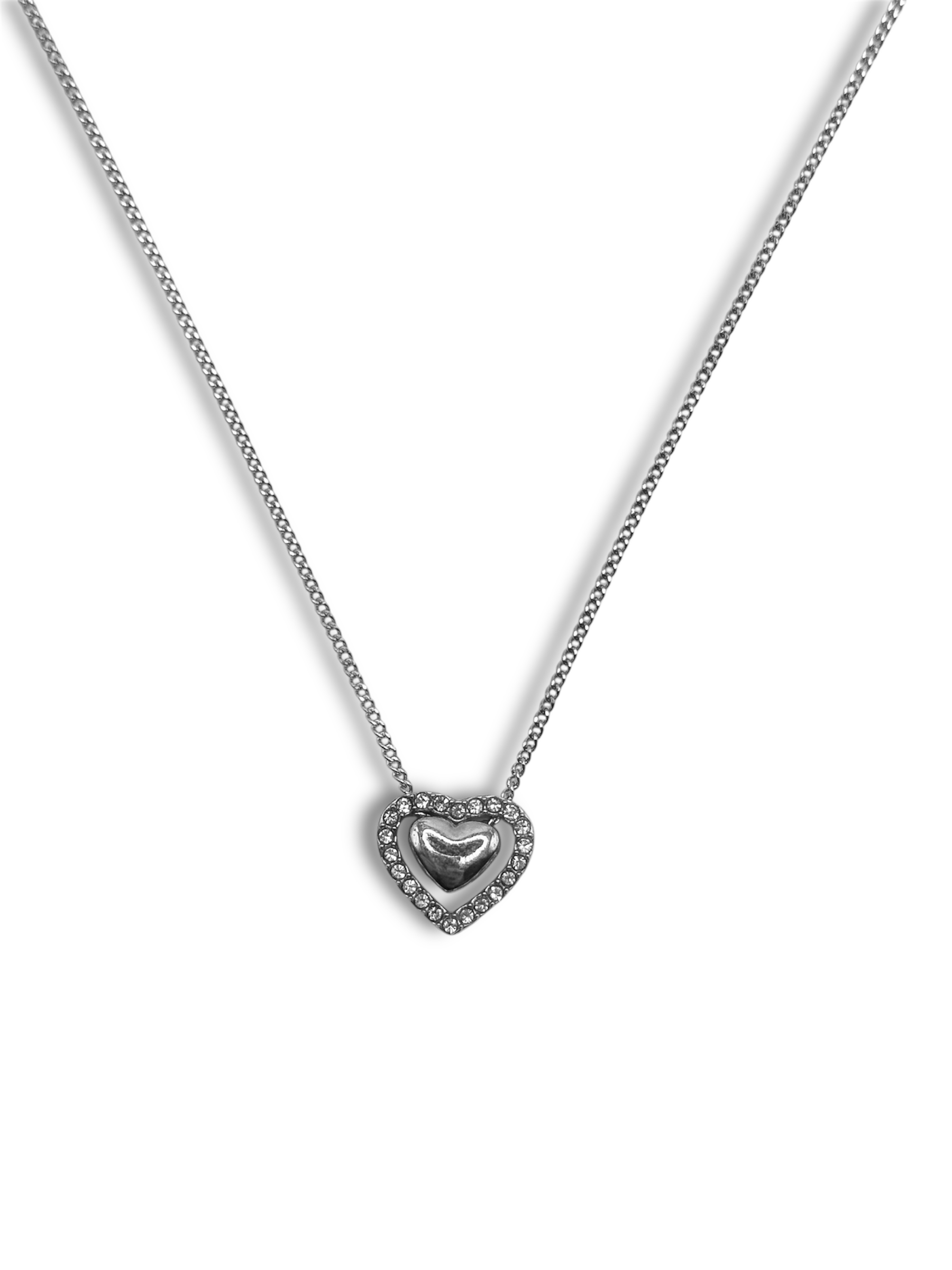 Necklace- Love Zirconia - Silver