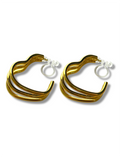 Ohrclips - Herzform - Gold